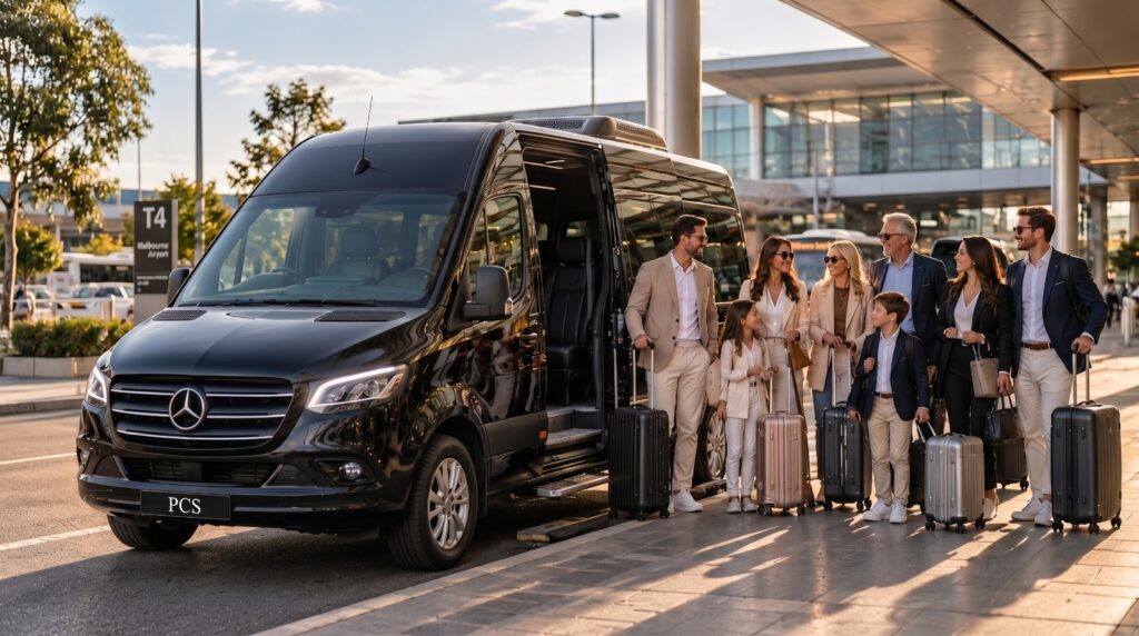 Hire Mercedes benz sprinter for private airport transfer