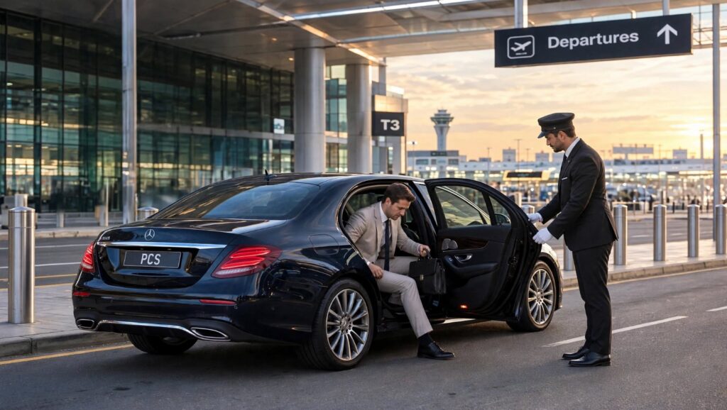 Mercedes benz e class for airport transfers